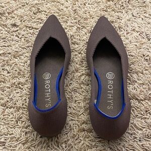 Rothy’s the point flat women’s size 7.5 mink (light lilac/dove grey)